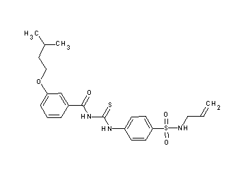 N-[({4-[(allylamino)sulfonyl]phenyl}amino)carbonothioyl]-3-(3-methylbutoxy)benzamide