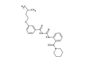 3-(3-methylbutoxy)-N-({[2-(1-piperidinylcarbonyl)phenyl]amino}carbonothioyl)benzamide
