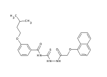 3-(3-methylbutoxy)-N-({2-[(1-naphthyloxy)acetyl]hydrazino}carbonothioyl)benzamide