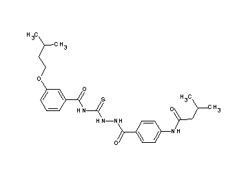 N-[(2-{4-[(3-methylbutanoyl)amino]benzoyl}hydrazino)carbonothioyl]-3-(3-methylbutoxy)benzamide
