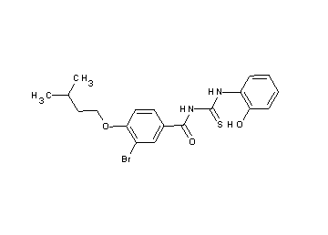3-bromo-N-{[(2-hydroxyphenyl)amino]carbonothioyl}-4-(3-methylbutoxy)benzamide