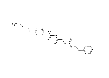 2-phenylethyl 4-[({[4-(2-methoxyethoxy)phenyl]amino}carbonothioyl)amino]-4-oxobutanoate