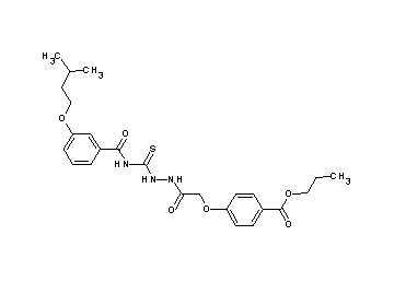 propyl 4-{2-[2-({[3-(3-methylbutoxy)benzoyl]amino}carbonothioyl)hydrazino]-2-oxoethoxy}benzoate