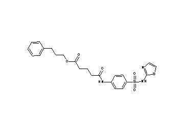 3-phenylpropyl 5-oxo-5-({4-[(1,3-thiazol-2-ylamino)sulfonyl]phenyl}amino)pentanoate