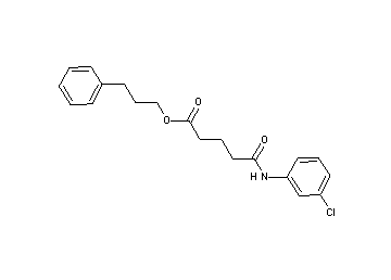 3-phenylpropyl 5-[(3-chlorophenyl)amino]-5-oxopentanoate