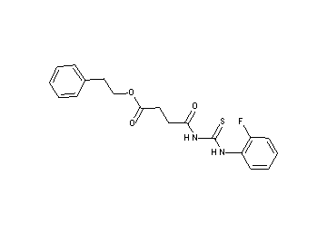 2-phenylethyl 4-({[(2-fluorophenyl)amino]carbonothioyl}amino)-4-oxobutanoate
