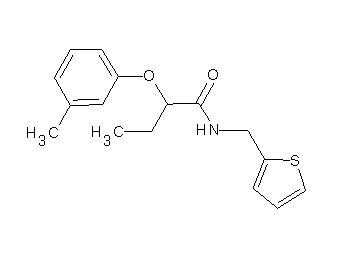 2-(3-methylphenoxy)-N-(2-thienylmethyl)butanamide