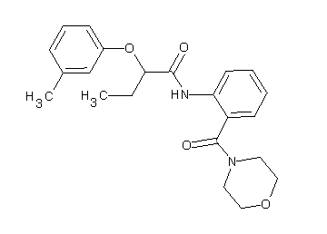 2-(3-methylphenoxy)-N-[2-(4-morpholinylcarbonyl)phenyl]butanamide