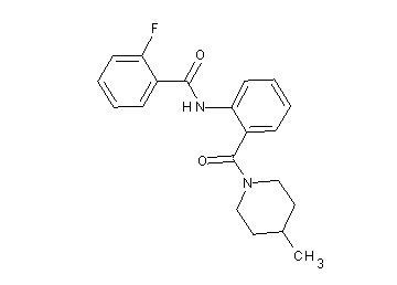 2-fluoro-N-{2-[(4-methyl-1-piperidinyl)carbonyl]phenyl}benzamide