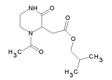 isobutyl (1-acetyl-3-oxo-2-piperazinyl)acetate