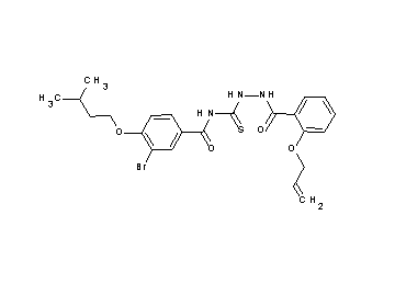 N-({2-[2-(allyloxy)benzoyl]hydrazino}carbonothioyl)-3-bromo-4-(3-methylbutoxy)benzamide