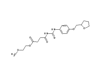 2-methoxyethyl 4-oxo-4-[({[4-(tetrahydro-2-furanylmethoxy)phenyl]amino}carbonothioyl)amino]butanoate