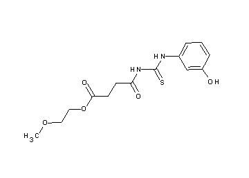 2-methoxyethyl 4-({[(3-hydroxyphenyl)amino]carbonothioyl}amino)-4-oxobutanoate
