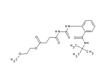 2-methoxyethyl 4-{[({2-[(tert-butylamino)carbonyl]phenyl}amino)carbonothioyl]amino}-4-oxobutanoate
