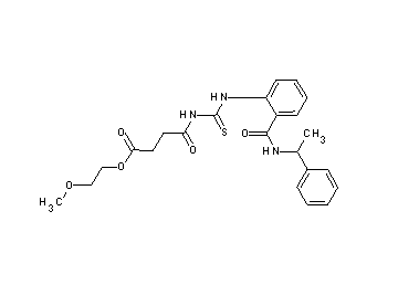 2-methoxyethyl 4-oxo-4-({[(2-{[(1-phenylethyl)amino]carbonyl}phenyl)amino]carbonothioyl}amino)butanoate