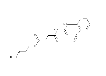 2-methoxyethyl 4-({[(2-cyanophenyl)amino]carbonothioyl}amino)-4-oxobutanoate