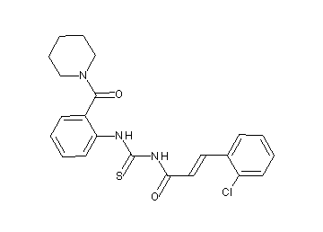 3-(2-chlorophenyl)-N-({[2-(1-piperidinylcarbonyl)phenyl]amino}carbonothioyl)acrylamide