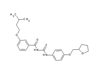3-(3-methylbutoxy)-N-({[4-(tetrahydro-2-furanylmethoxy)phenyl]amino}carbonothioyl)benzamide