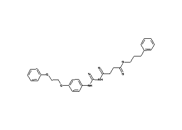 3-phenylpropyl 4-oxo-4-[({[4-(2-phenoxyethoxy)phenyl]amino}carbonothioyl)amino]butanoate