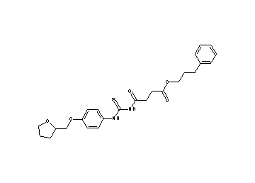 3-phenylpropyl 4-oxo-4-[({[4-(tetrahydro-2-furanylmethoxy)phenyl]amino}carbonothioyl)amino]butanoate