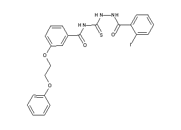 N-{[2-(2-iodobenzoyl)hydrazino]carbonothioyl}-3-(2-phenoxyethoxy)benzamide