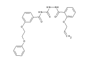 N-({2-[2-(allyloxy)benzoyl]hydrazino}carbonothioyl)-3-(2-phenoxyethoxy)benzamide