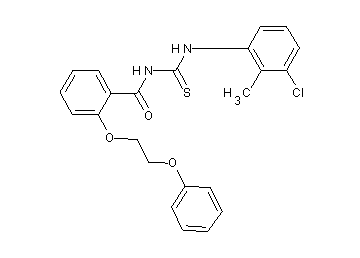 N-{[(3-chloro-2-methylphenyl)amino]carbonothioyl}-2-(2-phenoxyethoxy)benzamide
