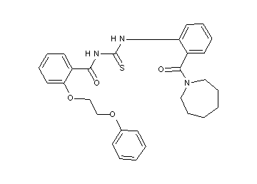 N-({[2-(1-azepanylcarbonyl)phenyl]amino}carbonothioyl)-2-(2-phenoxyethoxy)benzamide