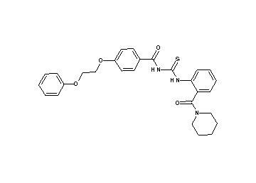 4-(2-phenoxyethoxy)-N-({[2-(1-piperidinylcarbonyl)phenyl]amino}carbonothioyl)benzamide