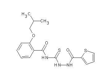 2-isobutoxy-N-{[2-(2-thienylcarbonyl)hydrazino]carbonothioyl}benzamide