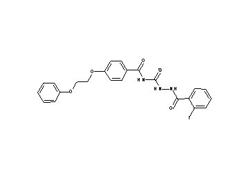 N-{[2-(2-iodobenzoyl)hydrazino]carbonothioyl}-4-(2-phenoxyethoxy)benzamide