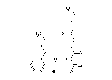 propyl 4-oxo-4-({[2-(2-propoxybenzoyl)hydrazino]carbonothioyl}amino)butanoate