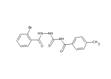 N-{[2-(2-bromobenzoyl)hydrazino]carbonothioyl}-4-methylbenzamide