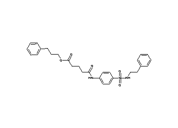 3-phenylpropyl 5-oxo-5-[(4-{[(2-phenylethyl)amino]sulfonyl}phenyl)amino]pentanoate