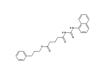 3-phenylpropyl 5-{[(1-naphthylamino)carbonothioyl]amino}-5-oxopentanoate