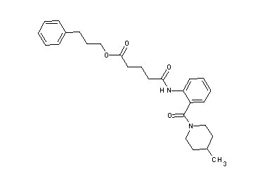 3-phenylpropyl 5-({2-[(4-methyl-1-piperidinyl)carbonyl]phenyl}amino)-5-oxopentanoate