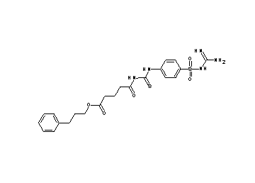 3-phenylpropyl 5-[({[4-({[amino(imino)methyl]amino}sulfonyl)phenyl]amino}carbonothioyl)amino]-5-oxopentanoate