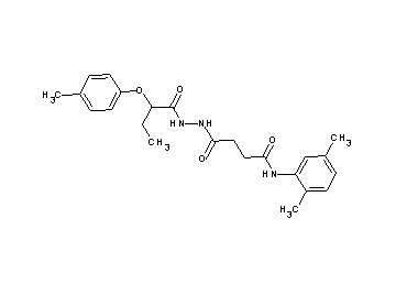 N-(2,5-dimethylphenyl)-4-{2-[2-(4-methylphenoxy)butanoyl]hydrazino}-4-oxobutanamide
