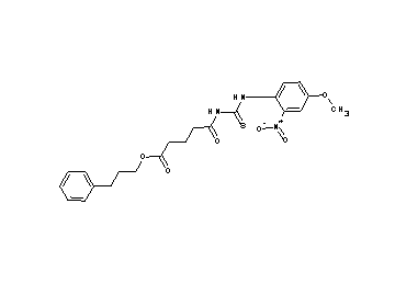 3-phenylpropyl 5-({[(4-methoxy-2-nitrophenyl)amino]carbonothioyl}amino)-5-oxopentanoate - Click Image to Close