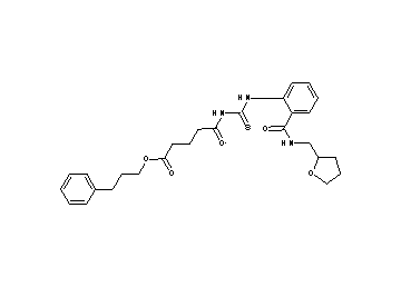 3-phenylpropyl 5-oxo-5-({[(2-{[(tetrahydro-2-furanylmethyl)amino]carbonyl}phenyl)amino]carbonothioyl}amino)pentanoate