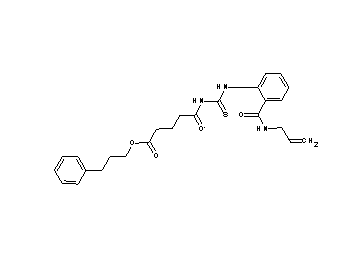 3-phenylpropyl 5-{[({2-[(allylamino)carbonyl]phenyl}amino)carbonothioyl]amino}-5-oxopentanoate