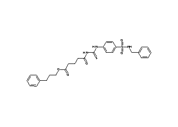 3-phenylpropyl 5-{[({4-[(benzylamino)sulfonyl]phenyl}amino)carbonothioyl]amino}-5-oxopentanoate