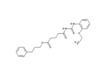 3-phenylpropyl 5-({[(2-ethoxyphenyl)amino]carbonothioyl}amino)-5-oxopentanoate