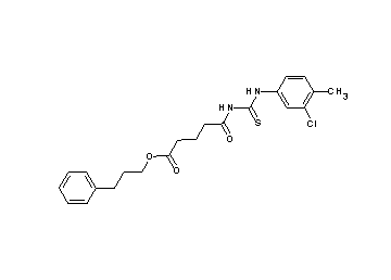 3-phenylpropyl 5-({[(3-chloro-4-methylphenyl)amino]carbonothioyl}amino)-5-oxopentanoate