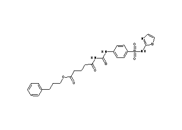 3-phenylpropyl 5-oxo-5-{[({4-[(1,3-thiazol-2-ylamino)sulfonyl]phenyl}amino)carbonothioyl]amino}pentanoate