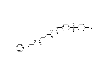 3-phenylpropyl 5-{[({4-[(4-methyl-1-piperidinyl)sulfonyl]phenyl}amino)carbonothioyl]amino}-5-oxopentanoate