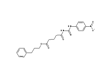 3-phenylpropyl 5-({[(4-nitrophenyl)amino]carbonothioyl}amino)-5-oxopentanoate