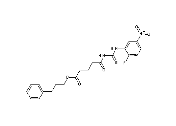 3-phenylpropyl 5-({[(2-fluoro-5-nitrophenyl)amino]carbonothioyl}amino)-5-oxopentanoate
