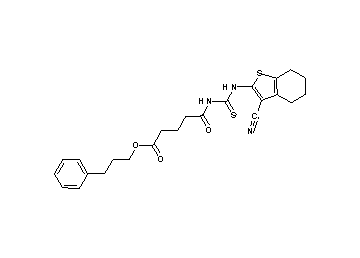 3-phenylpropyl 5-({[(3-cyano-4,5,6,7-tetrahydro-1-benzothien-2-yl)amino]carbonothioyl}amino)-5-oxopentanoate