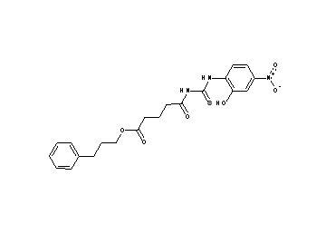 3-phenylpropyl 5-({[(2-hydroxy-4-nitrophenyl)amino]carbonothioyl}amino)-5-oxopentanoate